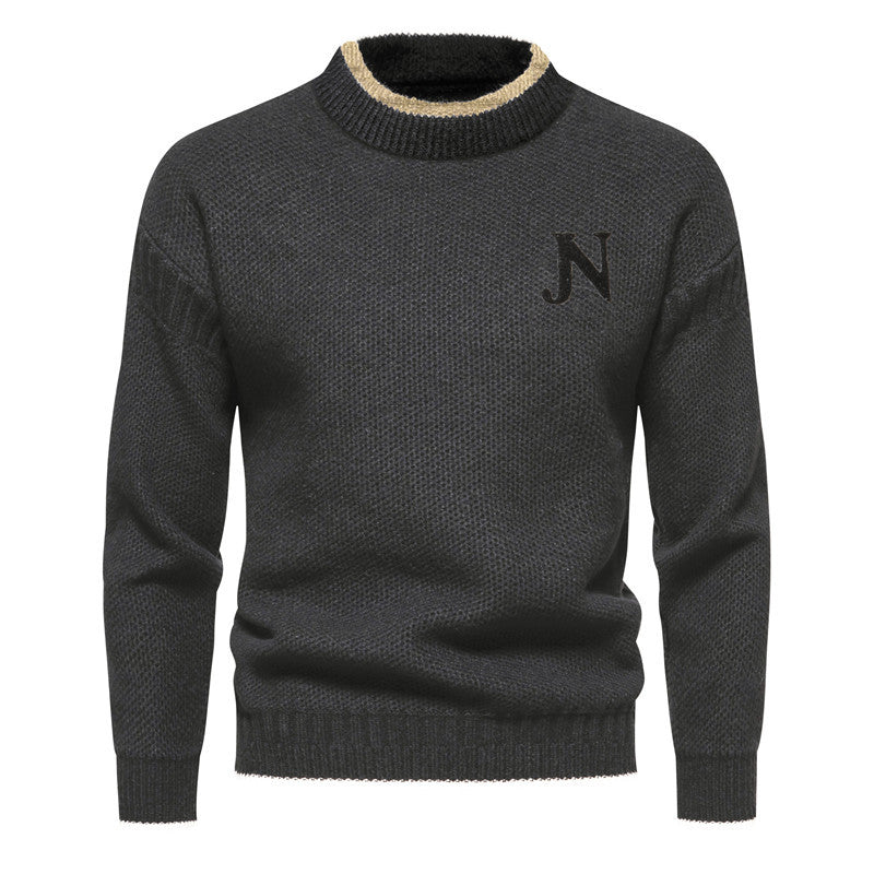 Sweater de Malha - Tecido de Mistura Suave e Retenção de Calor Uniforme
