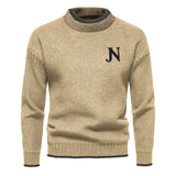 Sweater de Malha - Tecido de Mistura Suave e Retenção de Calor Uniforme
