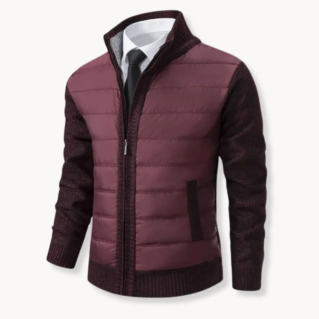Sweater de Malha - Fecho Frontal e Acabamento Canelado para Uso Fácil