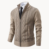 Miguel | Knit Sweater With Front Zip and Ribbed Hem