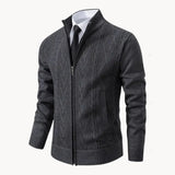 Miguel | Knit Sweater With Front Zip and Ribbed Hem