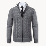 Miguel | Knit Sweater With Front Zip and Ribbed Hem