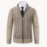 Miguel | Knit Sweater With Front Zip and Ribbed Hem