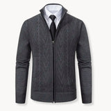 Miguel | Knit Sweater With Front Zip and Ribbed Hem