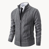 Miguel | Knit Sweater With Front Zip and Ribbed Hem