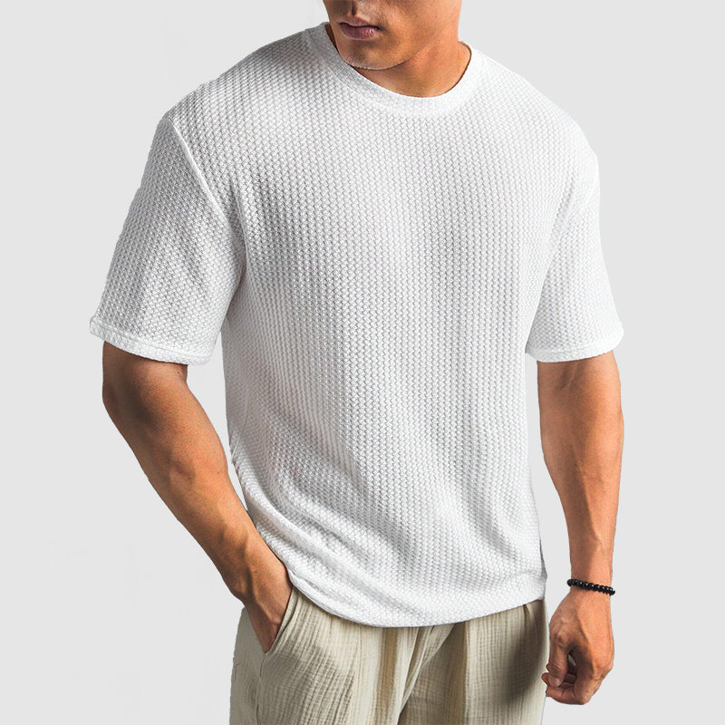T-Shirt de Malha - Malha Estruturada e Retenção de Forma Respirável