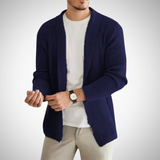 Cardigan de Malha em Mistura - Zíper Frontal Completo & Ajuste Respirável