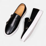 Mocassins - Vamp de Fivela & Slip On para Colocar e Retirar Facilmente