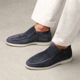 Mocassins - Slip On em Mistura Suave e Sola Interior Almofadada com Tração