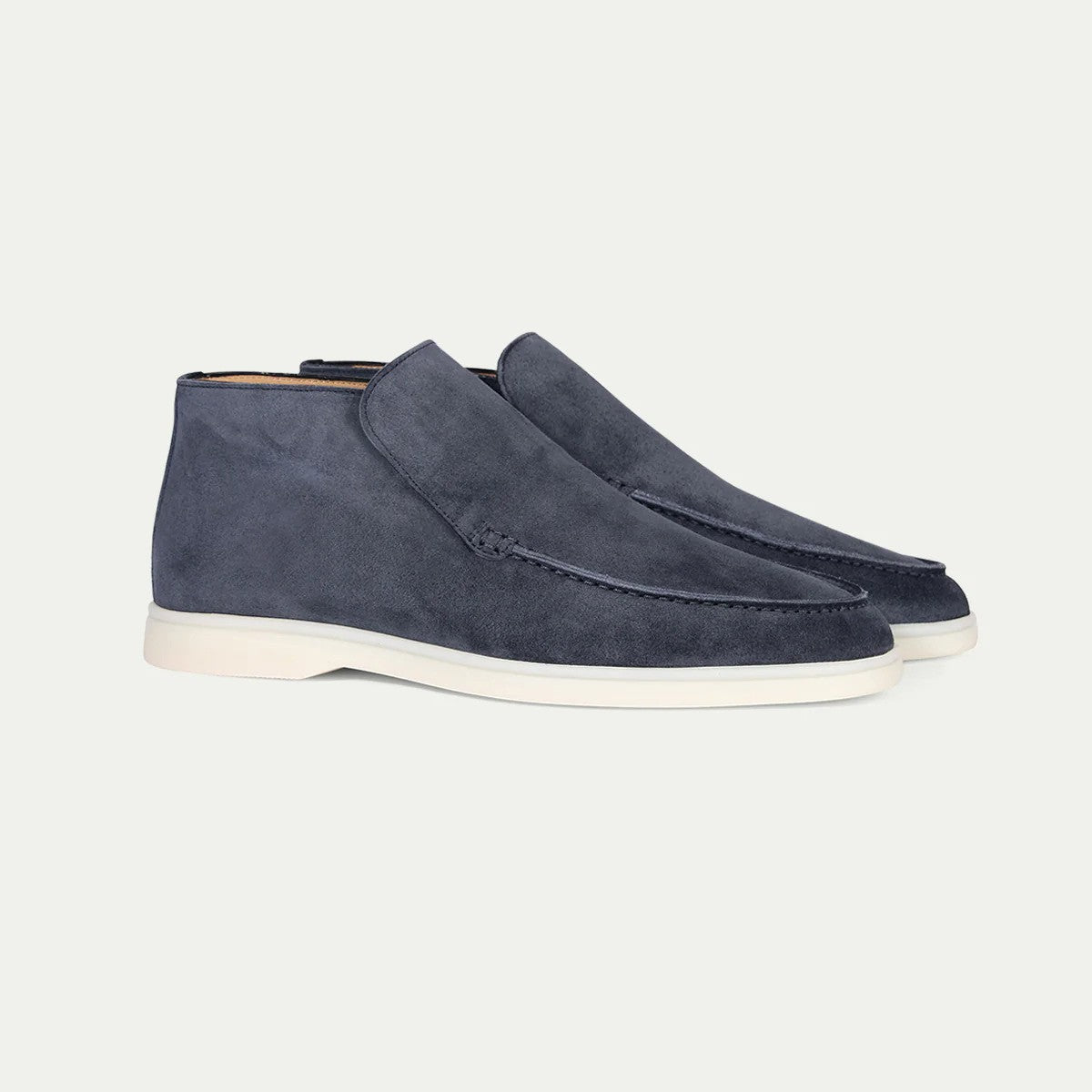 Mocassins - Slip On em Mistura Suave e Sola Interior Almofadada com Tração