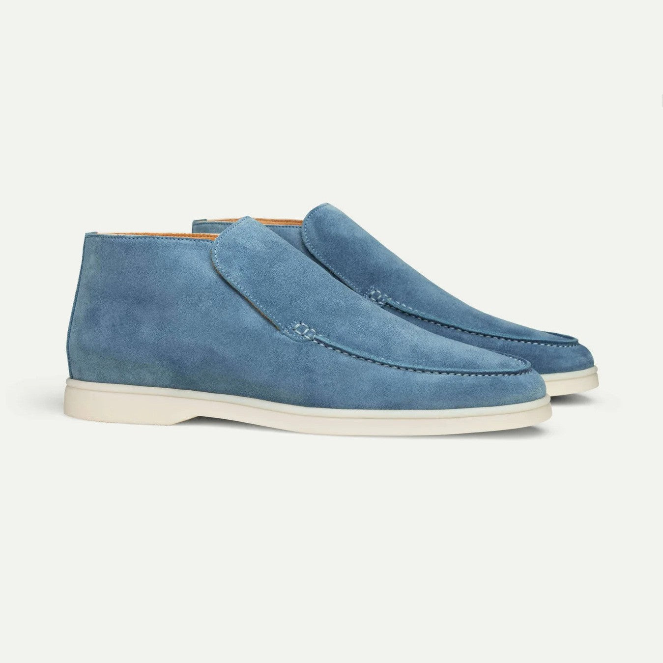 Mocassins - Slip On em Mistura Suave e Sola Interior Almofadada com Tração