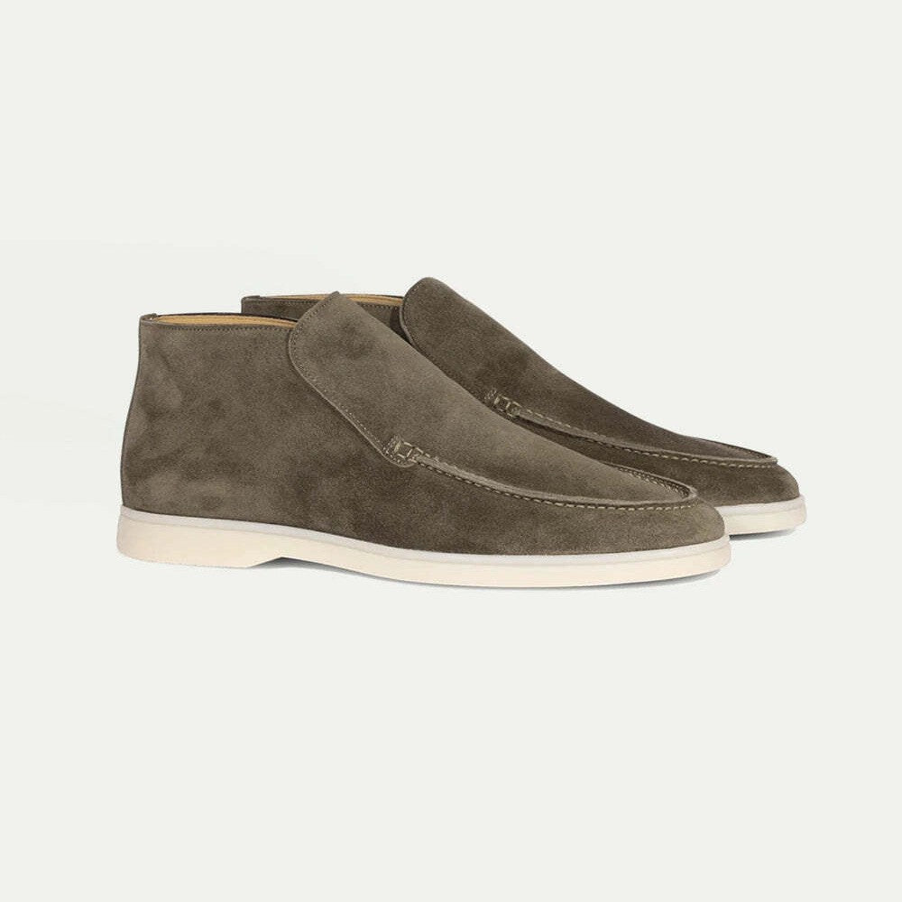 Mocassins - Slip On em Mistura Suave e Sola Interior Almofadada com Tração