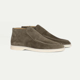 Mocassins - Slip On em Mistura Suave e Sola Interior Almofadada com Tração