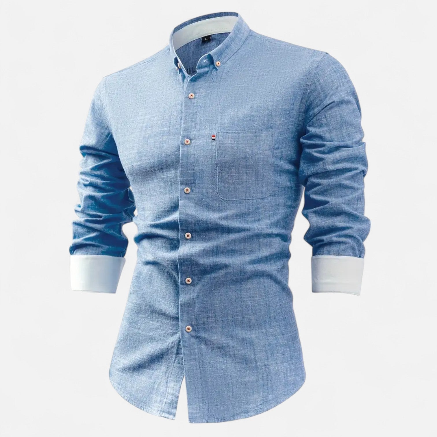 Camisa Utilitária de Manga Longa – Mistura Suave e Forma Estruturada