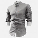 Camisa Utilitária de Manga Longa – Mistura Suave e Forma Estruturada