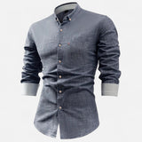 Camisa Utilitária de Manga Longa – Mistura Suave e Forma Estruturada