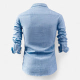 Camisa Utilitária de Manga Longa – Mistura Suave e Forma Estruturada