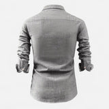 Camisa Utilitária de Manga Longa – Mistura Suave e Forma Estruturada