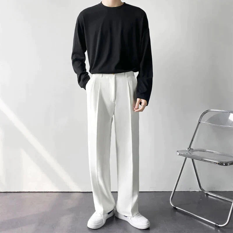 Pantalon – Mistura de Poliéster Slim Fit e Forma Flexível