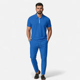 Conjunto de Polo e Calças – Look Coordenado em Tecido Misturado