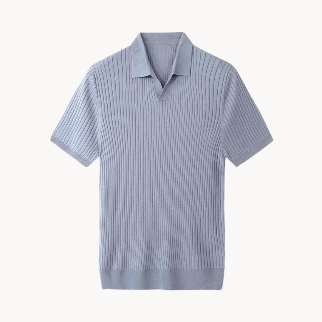 Polo em Mistura de Lyocell - Com Placket de Canelado e Forma Bem Definida
