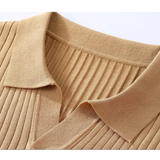 Polo em Mistura de Lyocell - Com Placket de Canelado e Forma Bem Definida