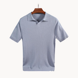 Polo em Mistura de Lyocell - Com Placket de Canelado e Forma Bem Definida