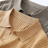 Polo em Mistura de Lyocell - Com Placket de Canelado e Forma Bem Definida