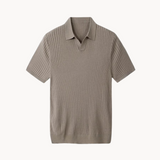 Polo em Mistura de Lyocell - Com Placket de Canelado e Forma Bem Definida