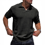 Camisa Polo - Mistura de Malha Respirável com Gola Dobrada e Fluxo de Ar