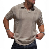 Camisa Polo - Mistura de Malha Respirável com Gola Dobrada e Fluxo de Ar