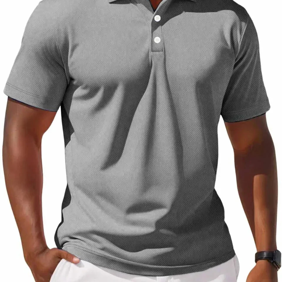 Camisola Polo – Corte Clássico & Mistura Respirável Mantém Fresco