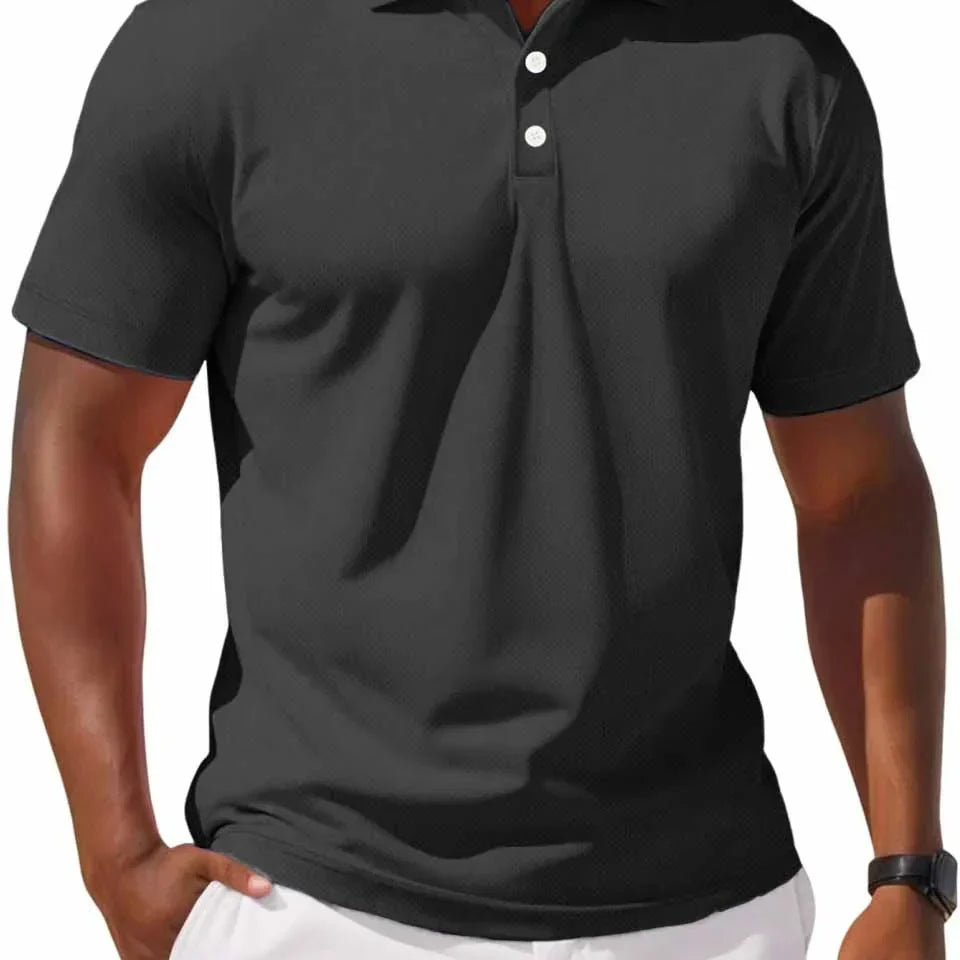 Camisola Polo – Corte Clássico & Mistura Respirável Mantém Fresco