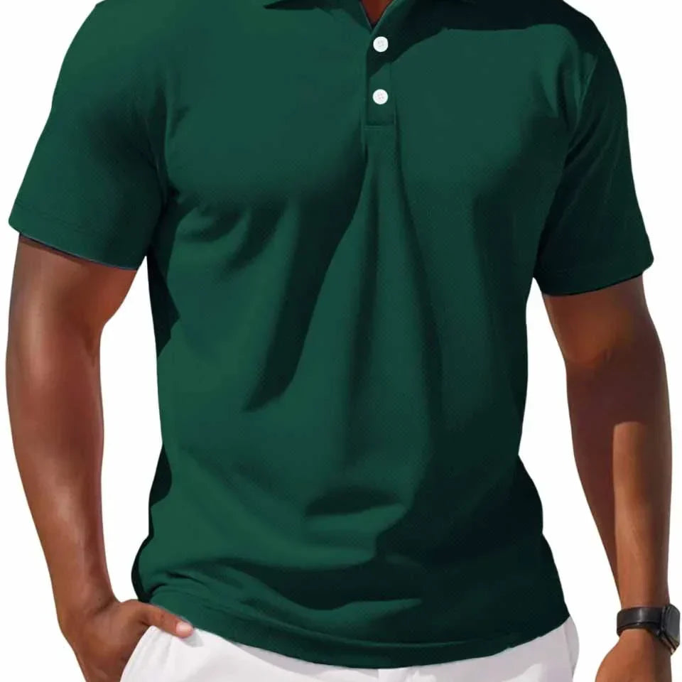 Camisola Polo – Corte Clássico & Mistura Respirável Mantém Fresco