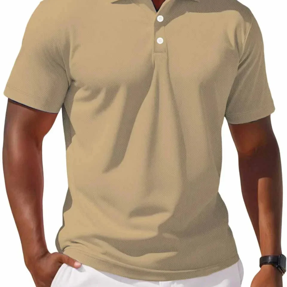 Camisola Polo – Corte Clássico & Mistura Respirável Mantém Fresco