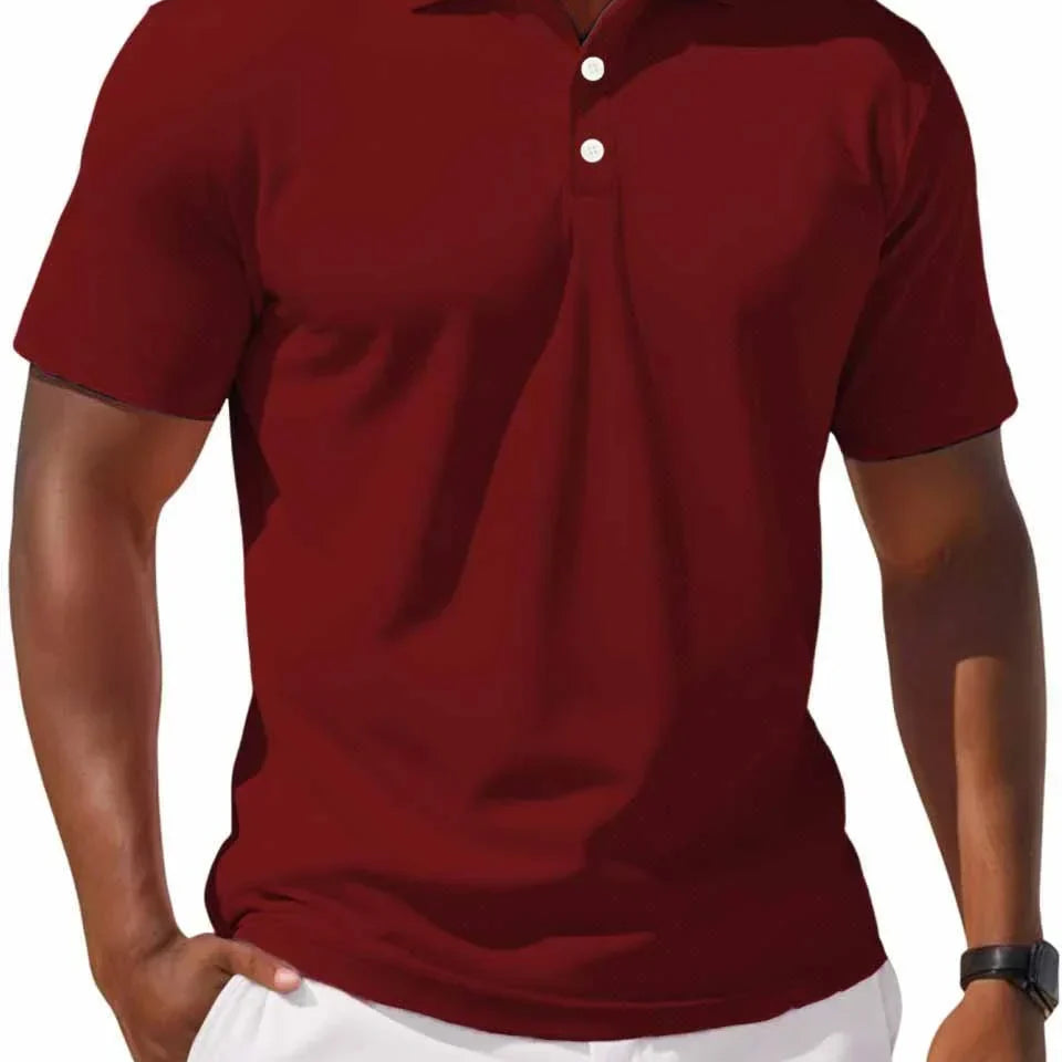 Camisola Polo – Corte Clássico & Mistura Respirável Mantém Fresco