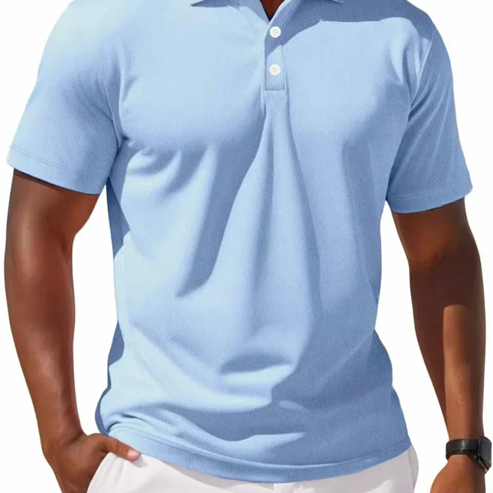 Camisola Polo – Corte Clássico & Mistura Respirável Mantém Fresco