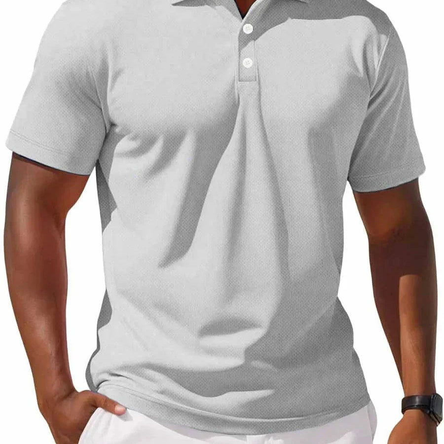 Camisola Polo – Corte Clássico & Mistura Respirável Mantém Fresco