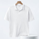 Camisa Polo - Mistura de Malha com Ribs Finos e Stretch Respirável