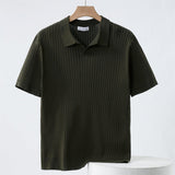 Camisa Polo - Mistura de Malha com Ribs Finos e Stretch Respirável
