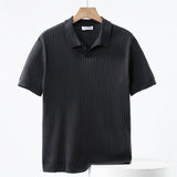 Camisa Polo - Mistura de Malha com Ribs Finos e Stretch Respirável