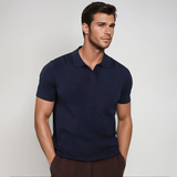 Camisa Polo - Mistura Natural de Curto Placket e Decote Elegante