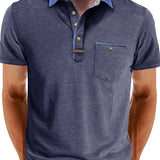 Camisa Polo - Mistura de Poliéster com Fecho de Botão & Conforto Fresco