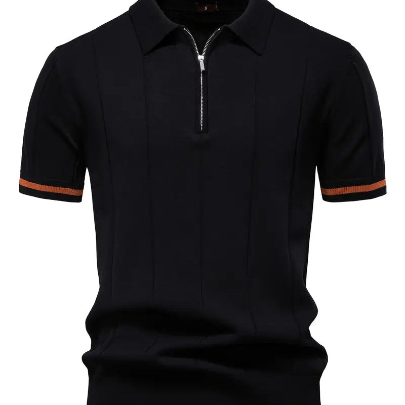 Camisa Polo – Mistura de Poliéster com Corte Ajustado e Respirável