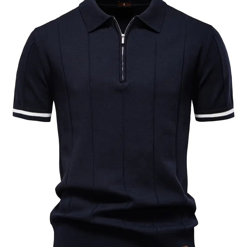 Camisa Polo – Mistura de Poliéster com Corte Ajustado e Respirável