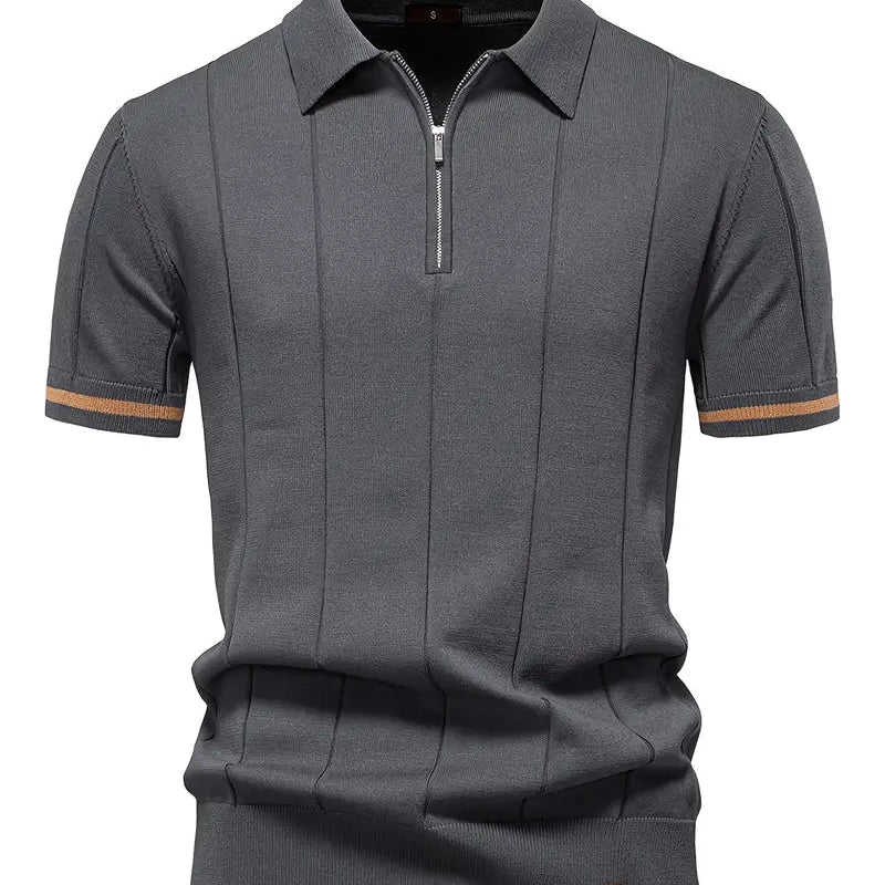 Camisa Polo – Mistura de Poliéster com Corte Ajustado e Respirável