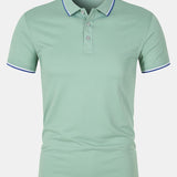 Camisa Polo – Corte Slim com Fecho de Botão e Malha Respirável