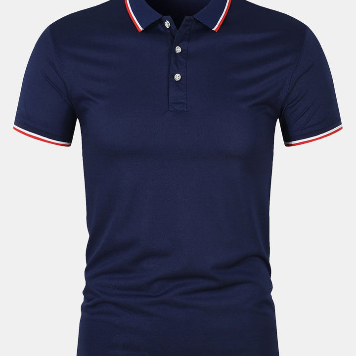 Camisa Polo – Corte Slim com Fecho de Botão e Malha Respirável