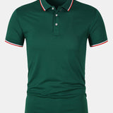 Camisa Polo – Corte Slim com Fecho de Botão e Malha Respirável