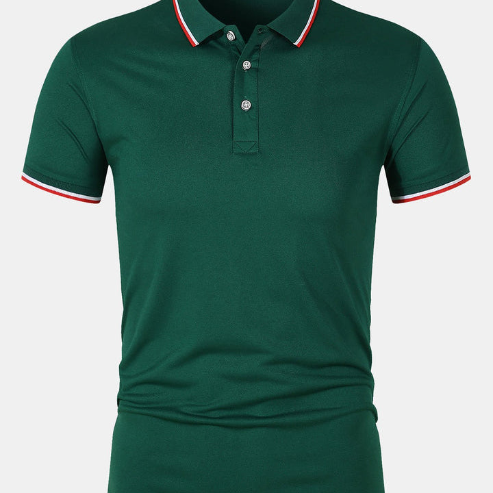 Camisa Polo – Corte Slim com Fecho de Botão e Malha Respirável